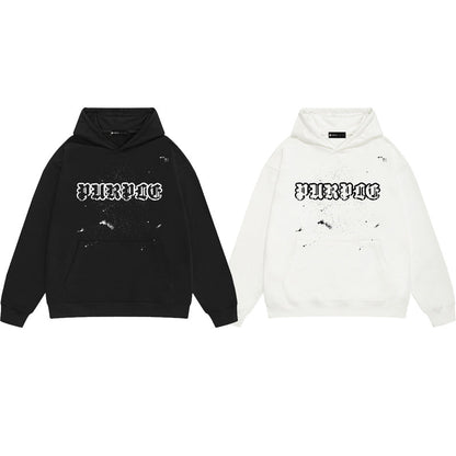 Purple Brand Gothic Splatter Hoodie