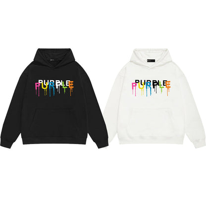 Purple Brand Rainbow Drip Logo Hoodie