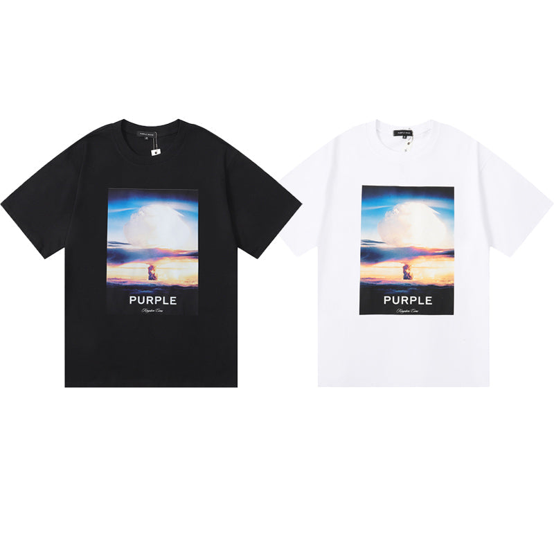 Purple Brand Kingdom Come Mushroom Cloud Sunset Tee