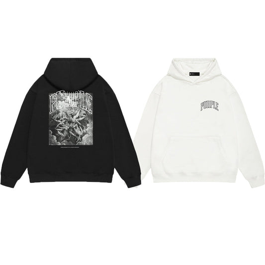 Purple Brand Baroque Angels College Pullover Hoodie