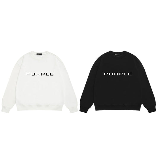 Purple Brand Glitch Wordmark Crewneck Sweatshirt