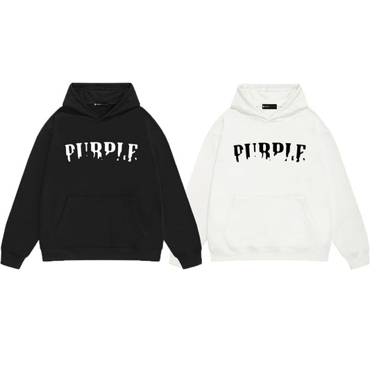 Purple Brand Drip College Arch Pullover Hoodie