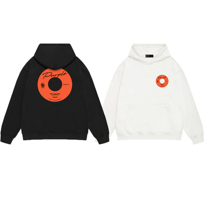 Purple Brand Vinyl Record Label Pullover Hoodie