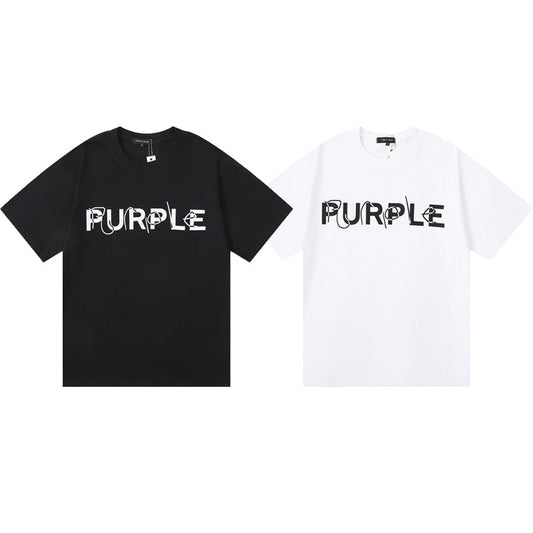 Purple Brand Distorted Logo Graphic Tee