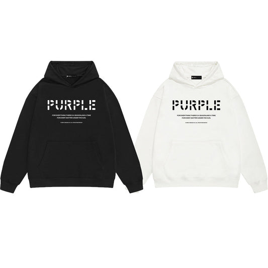 Purple Brand Season Text Hoodie
