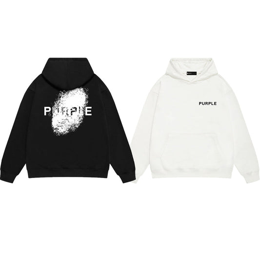 Purple Brand Back Face Spray Print Hoodie
