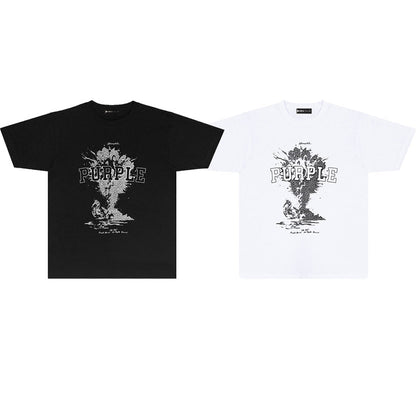 Purple Brand Meanwhile Mushroom Cloud College Tee