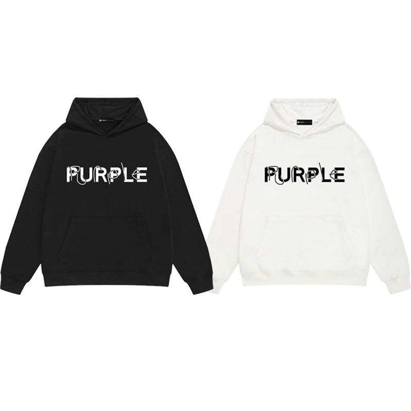 Purple Brand Distorted Logo Hoodie