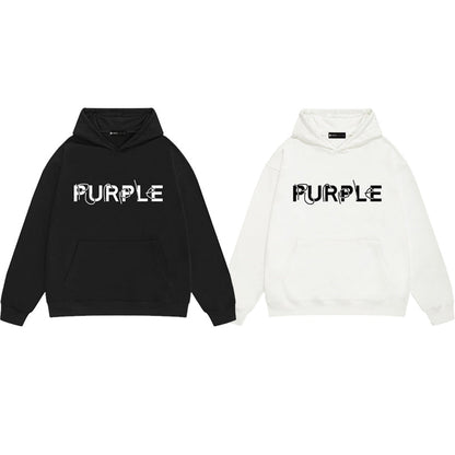 Purple Brand Distorted Logo Hoodie