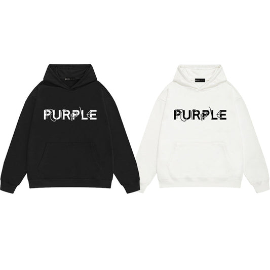 Purple Brand Distorted Logo Hoodie