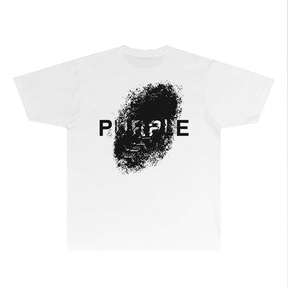 Purple Brand Splatter Face Back Print Tee