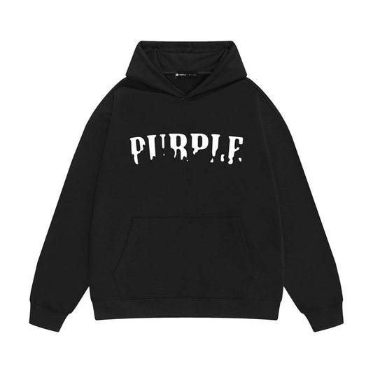Purple Brand Drip College Arch Pullover Hoodie