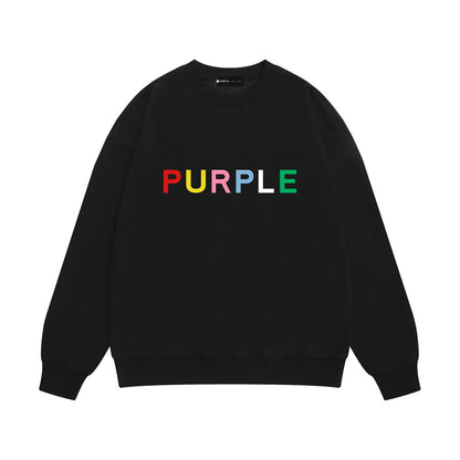 Purple Brand Rainbow Multicolor Wordmark Crewneck Sweatshirt