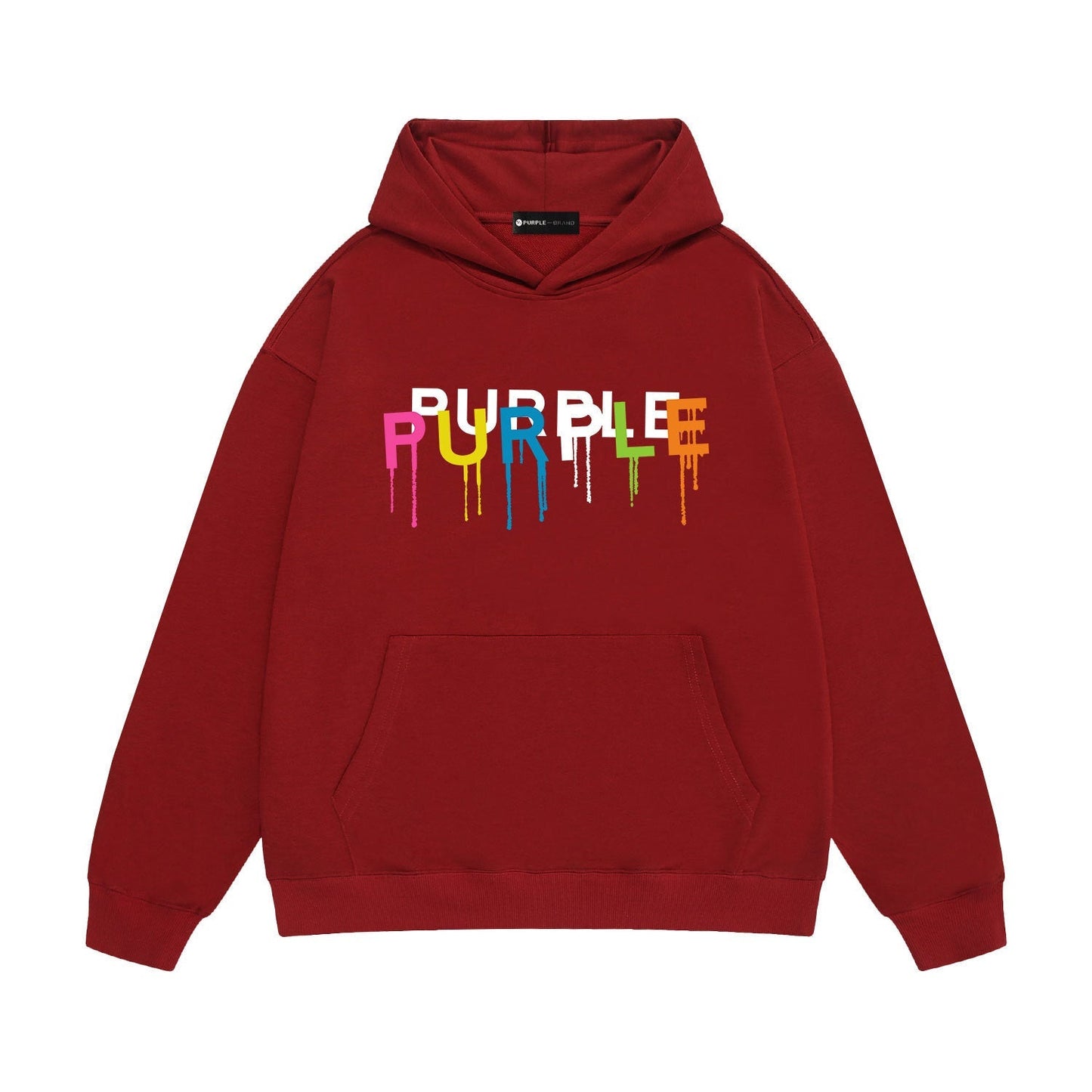 Purple Brand Rainbow Drip Logo Hoodie