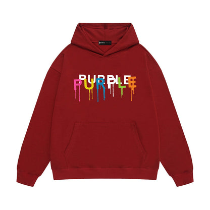 Purple Brand Rainbow Drip Logo Hoodie