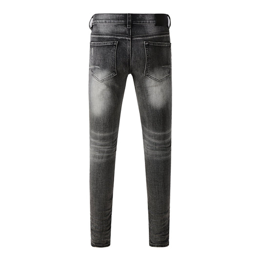 Purple Brand P Logo Knee Rip Slim Jeans 9103