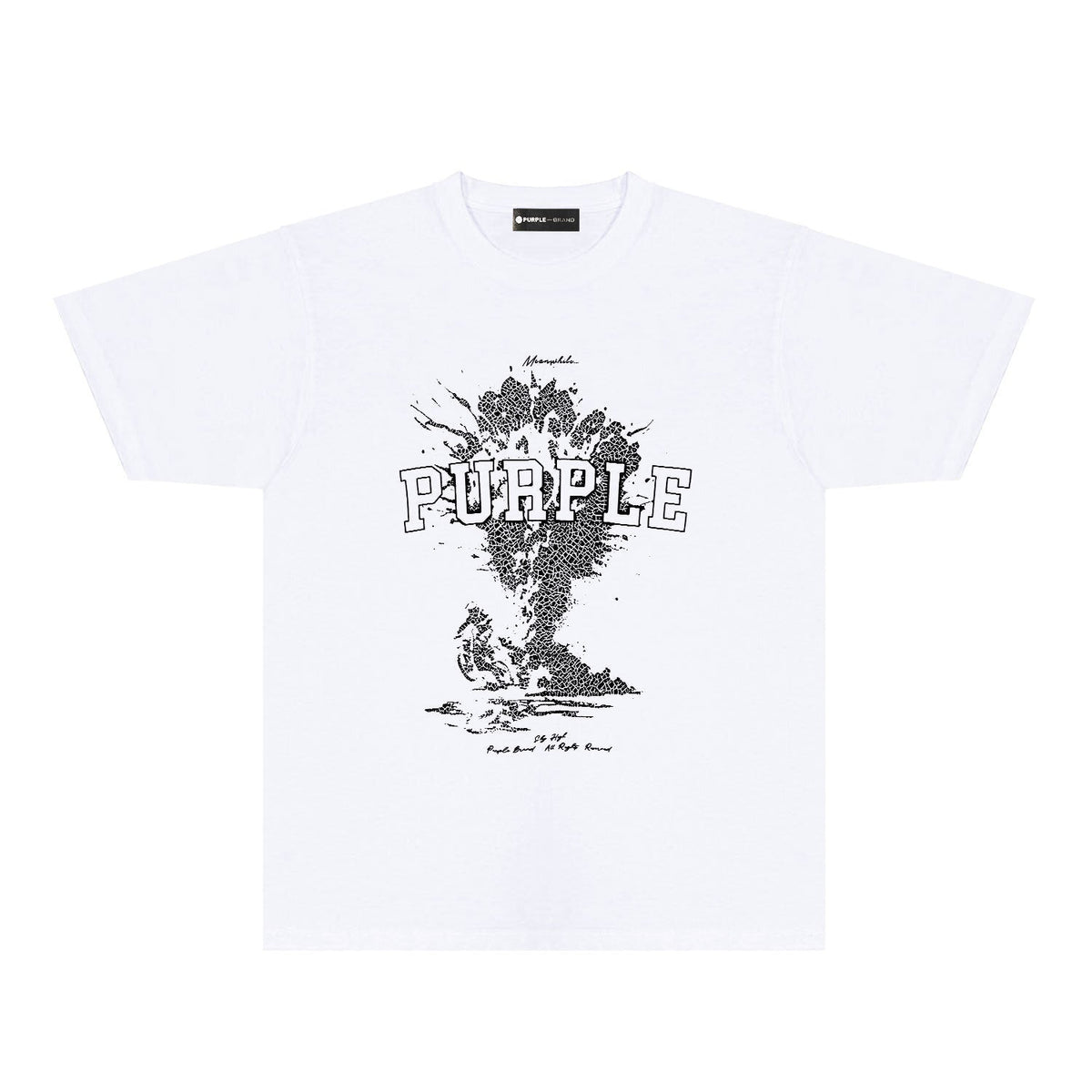 Purple Brand Meanwhile Mushroom Cloud College Tee