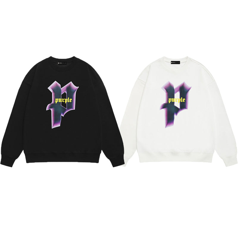 Purple Brand Gothic P Logo Crewneck Sweatshirt