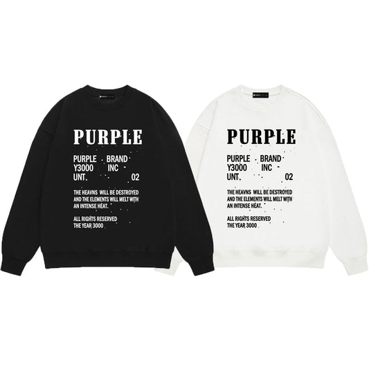 Purple Brand Year 3000 Manifesto Crewneck Sweatshirt