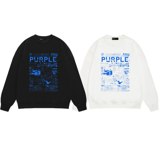 Purple Brand Final Edition Newspaper Graphic Crewneck Sweatshirt