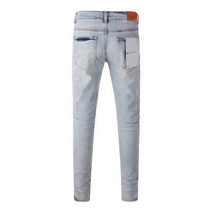 Purple Brand Paint Drip Logo Slim Jeans 9048