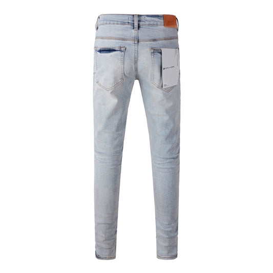 Purple Brand Paint Drip Logo Slim Jeans 9048