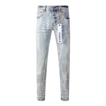 Purple Brand Ice Blue Cloud Bleach Slim Jeans 7017