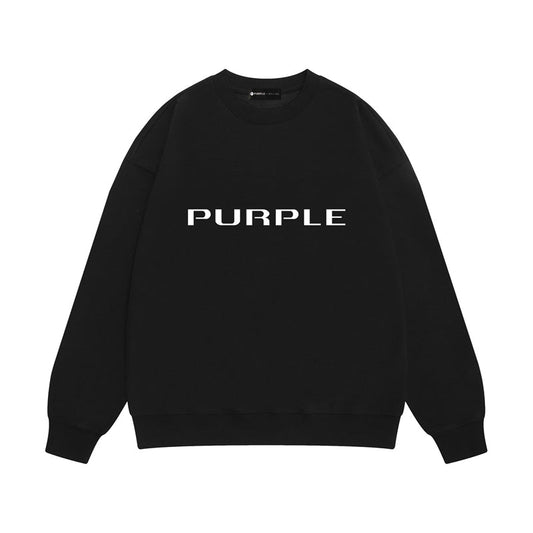 Purple Brand Glitch Wordmark Crewneck Sweatshirt