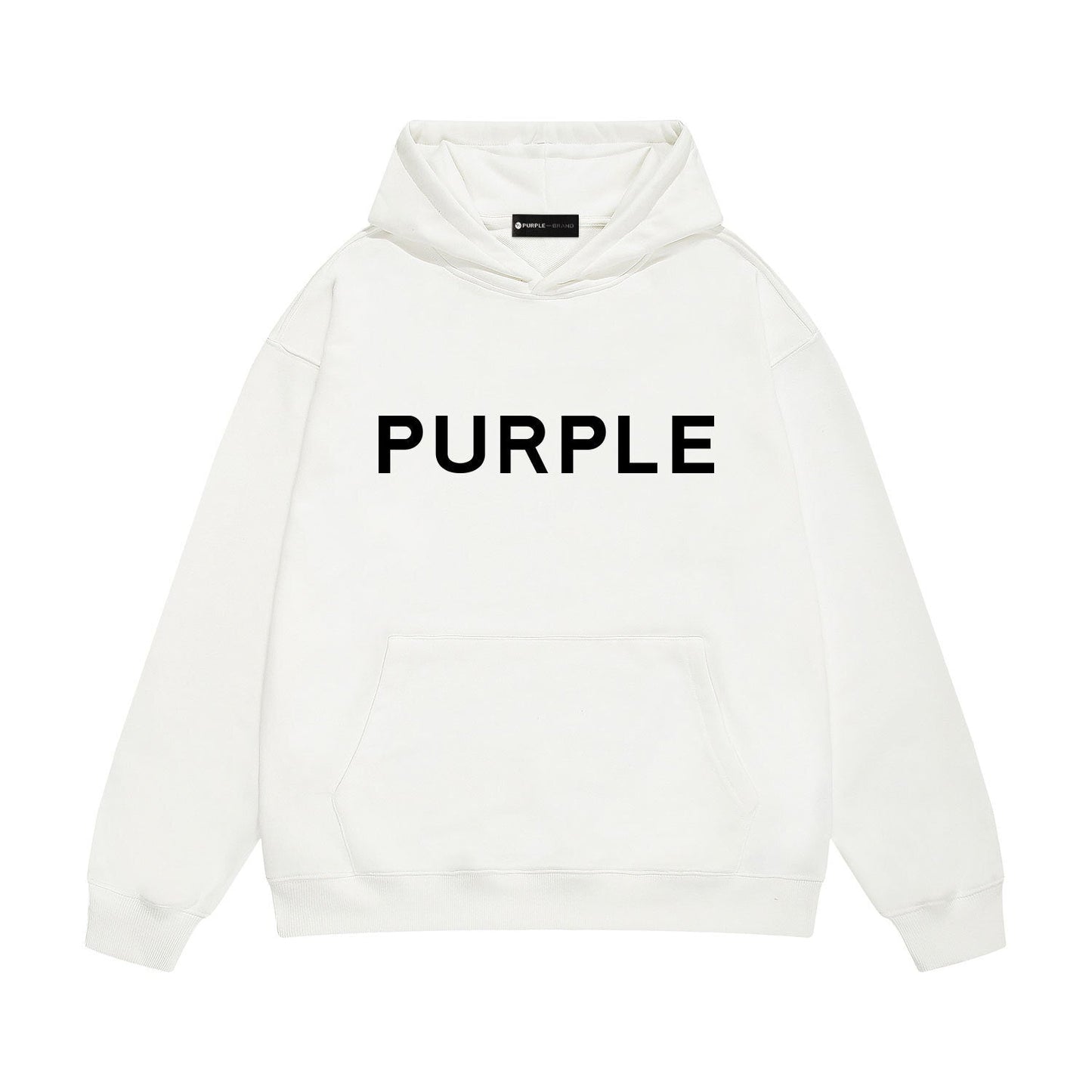 Purple Brand Text Logo Hoodie