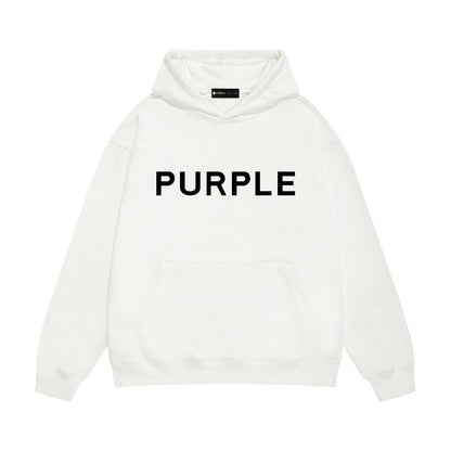 Purple Brand Text Logo Hoodie