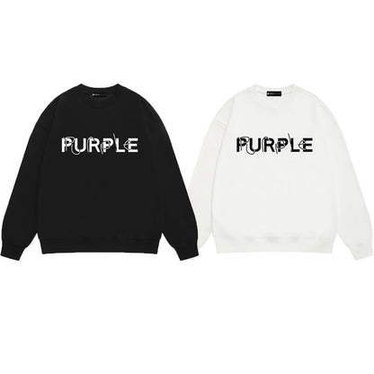 Purple Brand Deconstructed Wordmark Crewneck Sweatshirt