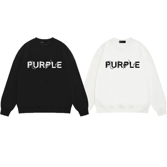 Purple Brand Deconstructed Wordmark Crewneck Sweatshirt