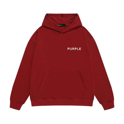 Purple Brand Back Face Spray Print Hoodie