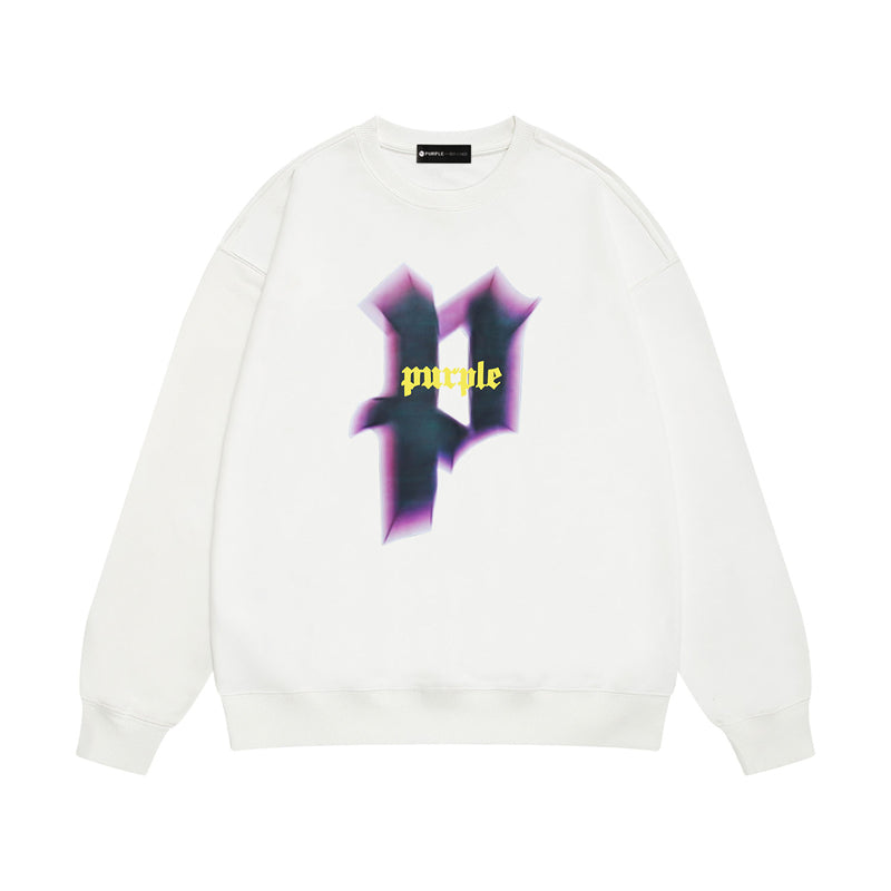 Purple Brand Gothic P Logo Crewneck Sweatshirt