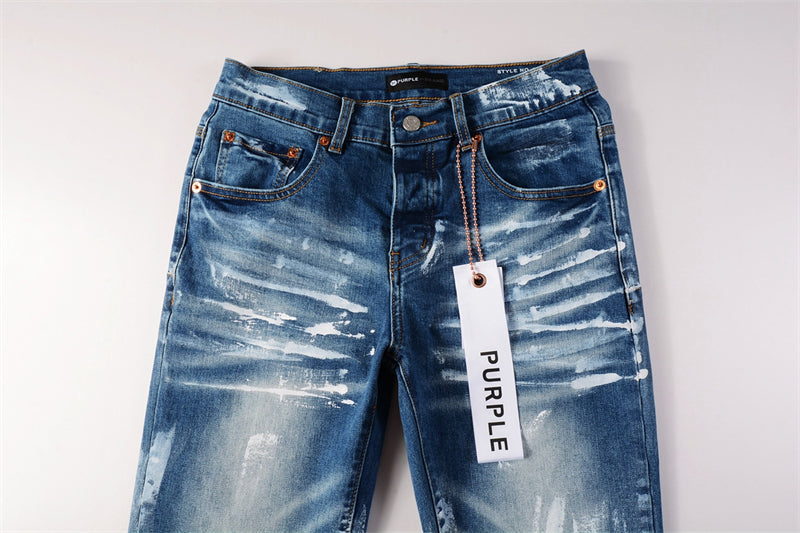Purple Brand Paint Brush Stroke Slim Jeans 9062