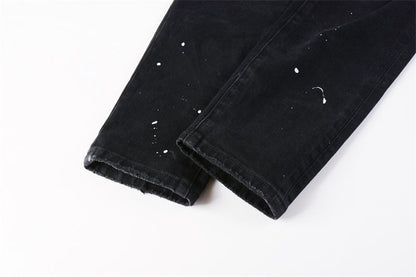 Purple Brand Paisley Embroidery Patch Slim Jeans 9099