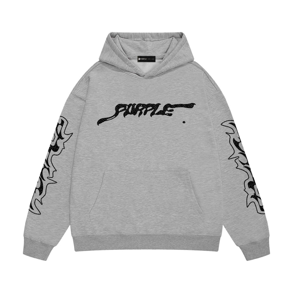 Purple Brand Script Tribal Sleeve Hoodie