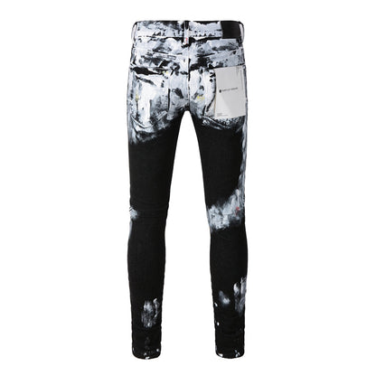 Purple Brand Ink Wash Ombre Paint Slim Jeans 9020