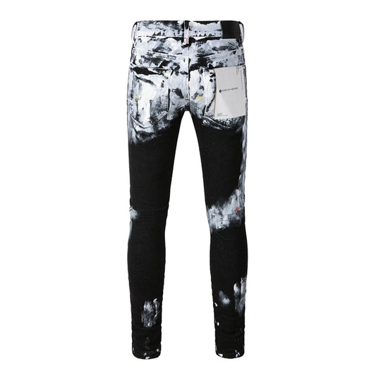 Purple Brand Ink Wash Ombre Paint Slim Jeans 9020