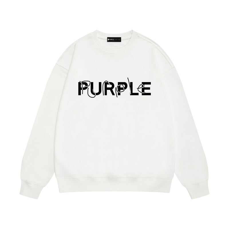Purple Brand Deconstructed Wordmark Crewneck Sweatshirt