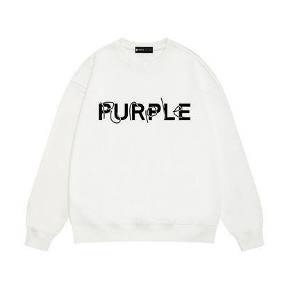 Purple Brand Deconstructed Wordmark Crewneck Sweatshirt