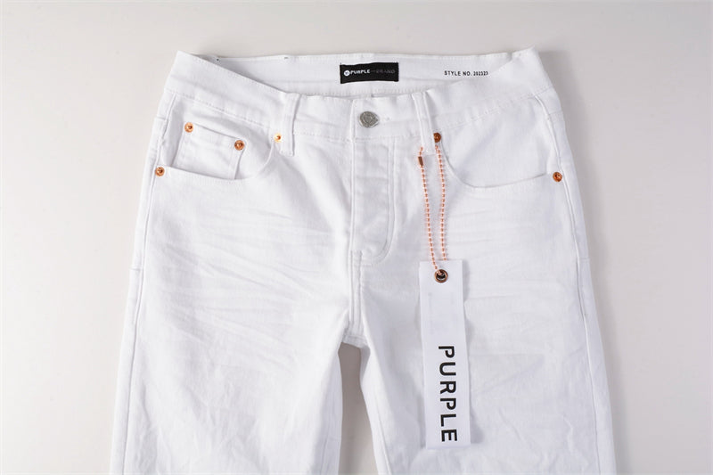 Purple Brand Clean White Slim Jeans 9024