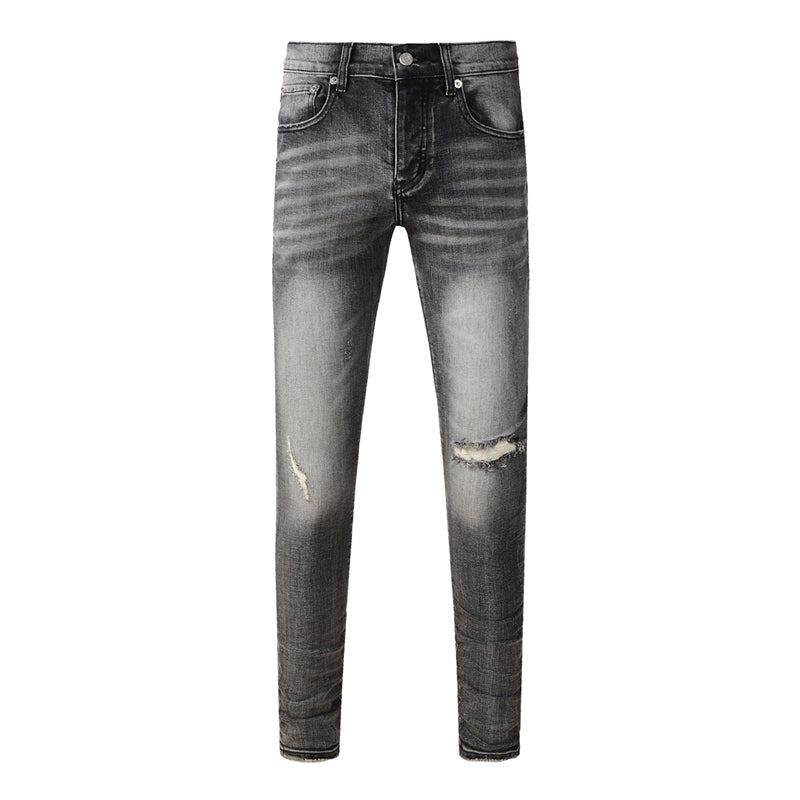 Purple Brand P Logo Knee Rip Slim Jeans 9103