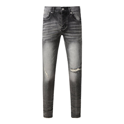 Purple Brand P Logo Knee Rip Slim Jeans 9103