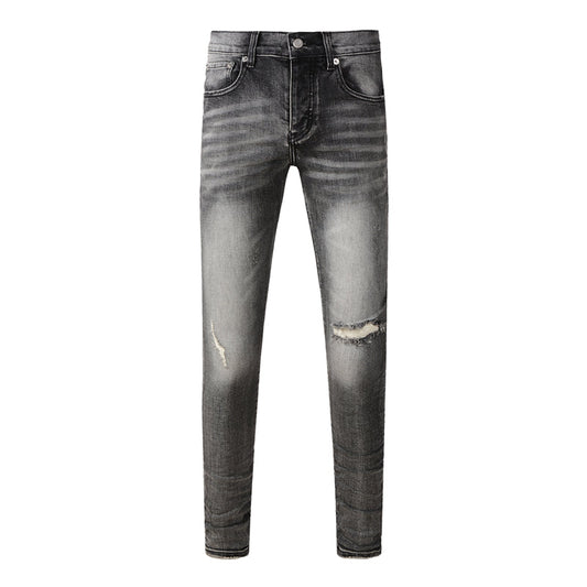 Purple Brand P Logo Knee Rip Slim Jeans 9103