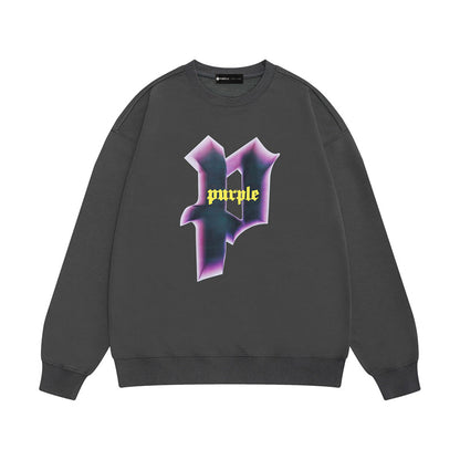 Purple Brand Gothic P Logo Crewneck Sweatshirt