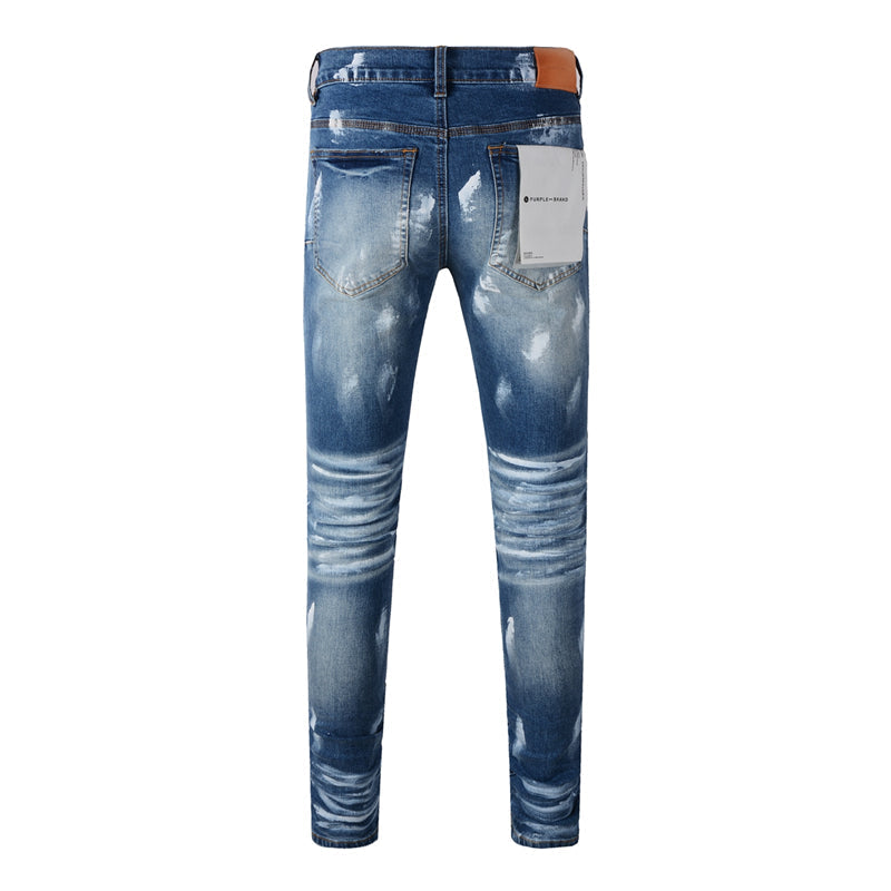 Purple Brand Paint Brush Stroke Slim Jeans 9062