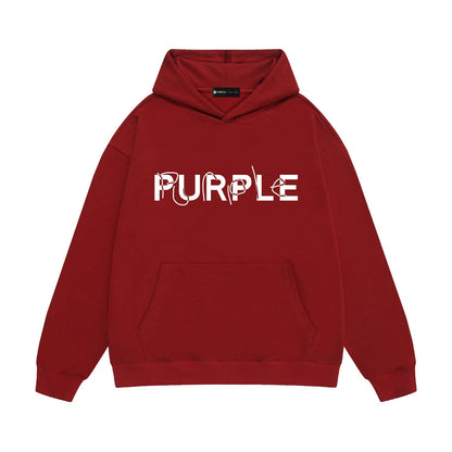 Purple Brand Distorted Logo Hoodie
