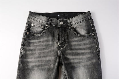 Purple Brand P Logo Knee Rip Slim Jeans 9103