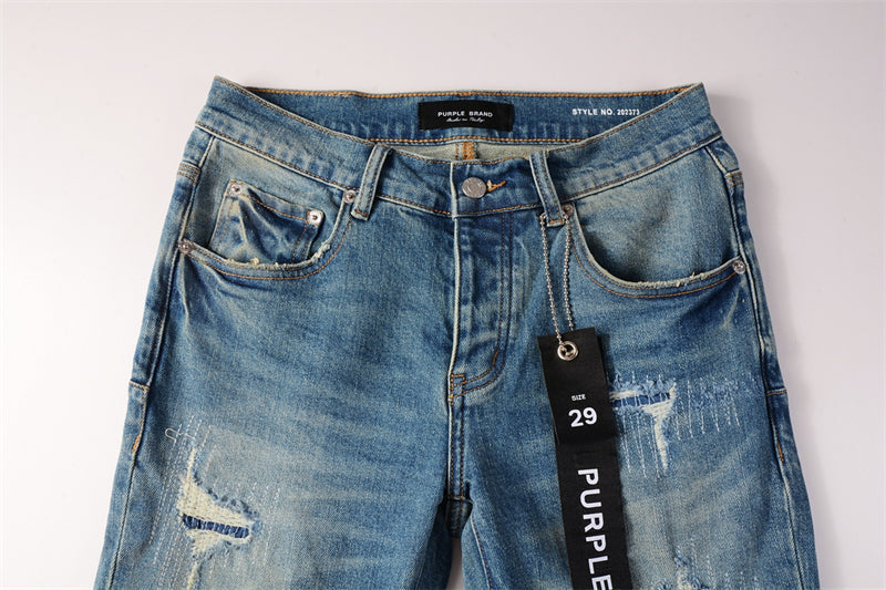 Purple Brand Heavy Rip Repair Stitch Slim Jeans 9073
